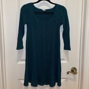 3/4 sleeve sweater dress